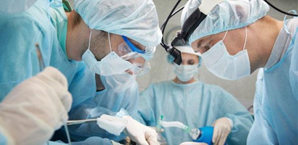 Surgeons operating   